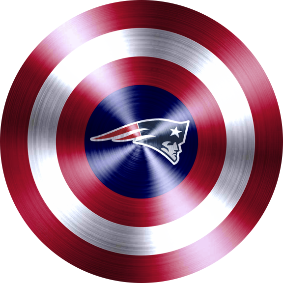 Captain American Shield With New England Patriots Logo vinyl decal